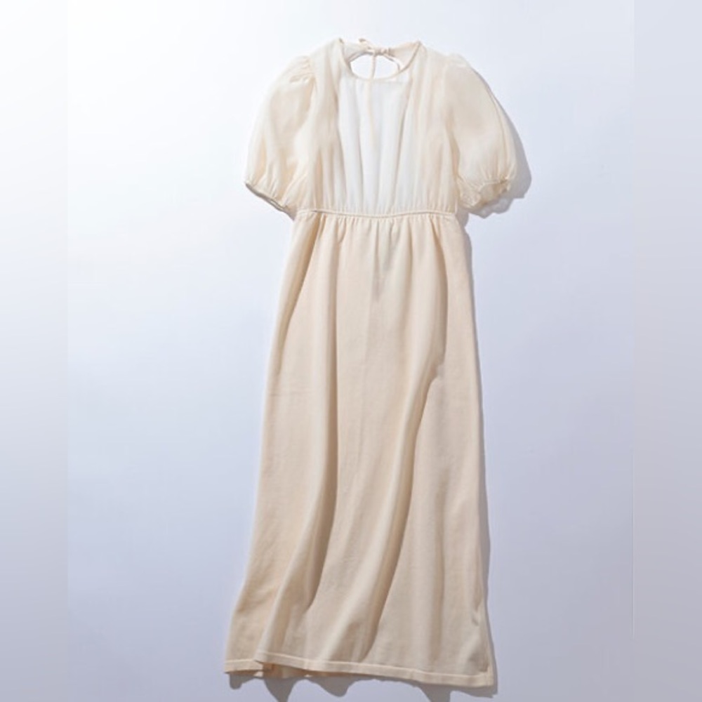Zara contrasting knit dress cream NWT - Picture 5 of 7